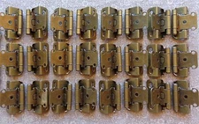 12 Pair (24 Hinges) Partial Wrap Self Closing Cabinet Hinge 1/2" Overlay