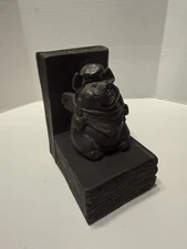 Telle M Stein 2006 Bookend (1) Resin Pig with Wings Sitting on Books-Signed