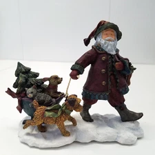 Lang & Wise Collectible, Lisa Blowers Classic Santa, DELIVERING THE GREENS, 2000