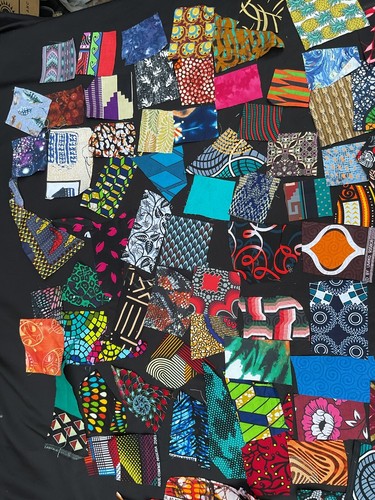New African Fabric Scraps Quilts Slow Stitch Junk  Journals Crafts - Lot of 30 - Picture 11 of 22