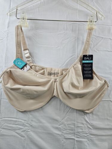 Bali Bra Women's 40DD Passion Comfort Minimizer Underwire Soft Taupe DF3385 NEW