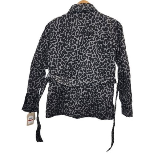LEVI'S Womens Black & Grey Leopard Midweight Cotton Jacket - XS - Picture 9 of 16