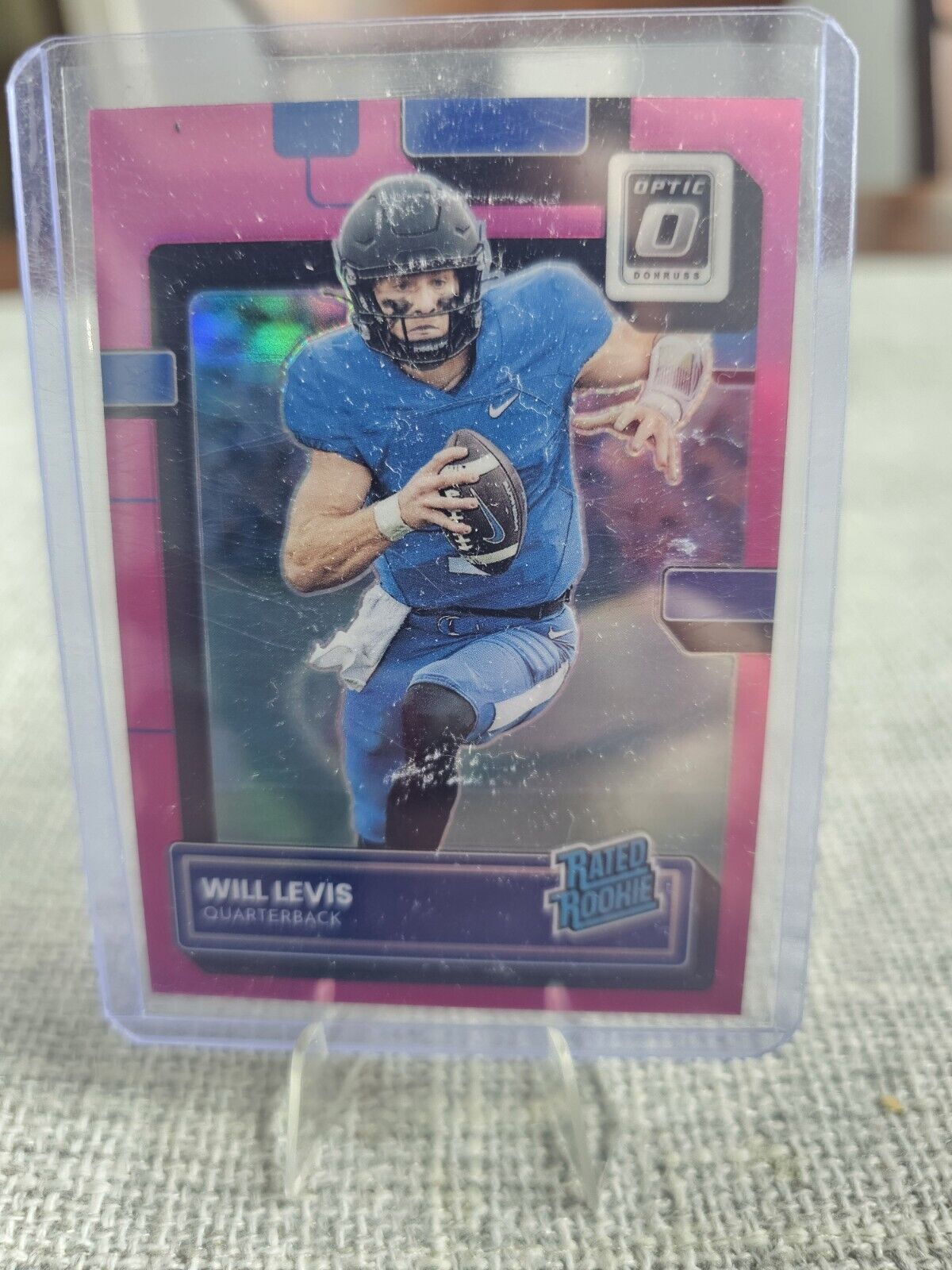 WILL LEVIS RC 2023 CHRONICLES DRAFT PICKS DONRUSS OPTIC PINK RATED ROOKIE #4