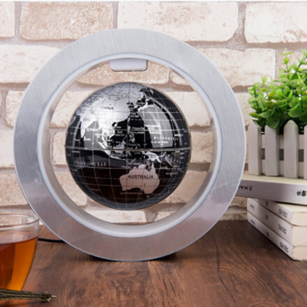 Hot Magnetic Levitation Floating Globe LED Light World Map Rotate Planet Earth O
