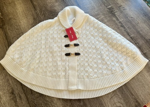 Gymboree Pony Club Girls 5T Cream Poncho Sweater NWT!