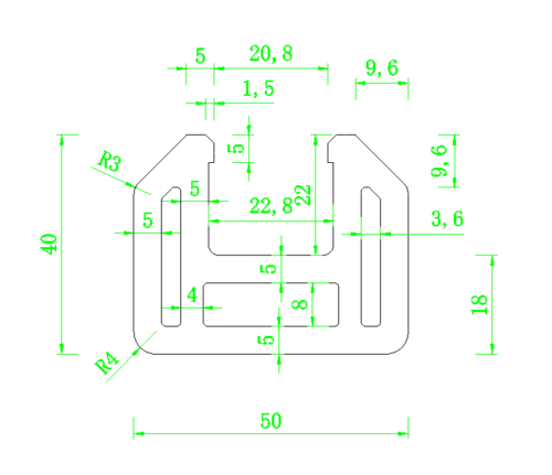 composite u channel - fence panel concrete post insert - 1.8m long - Picture 2 of 2