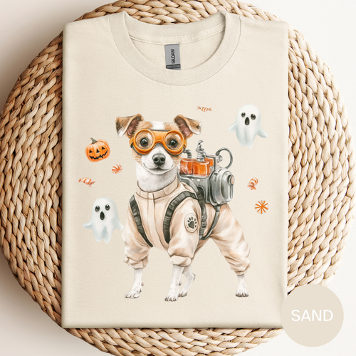 Jack Russell Terrier Halloween Dog Lover Pet T-shirt Gildan Shirt Sweatshirt - Picture 1 of 4