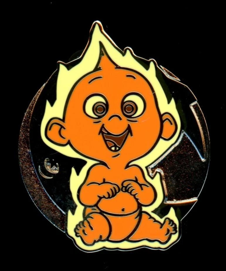 DLR Jack Jack Flame Power Incredibles Pixar Hidden Mickey 2024 Disney Pin 162774