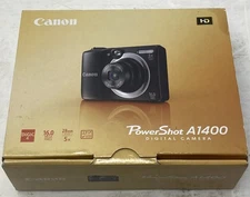Canon PowerShot A1400 16MP Digital Camera Black HD Video Compact Point Shoot