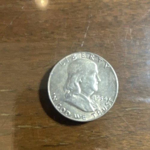 1954 Franklin Half Dollar 50C Circulated 90% Silver Business Strike Coin