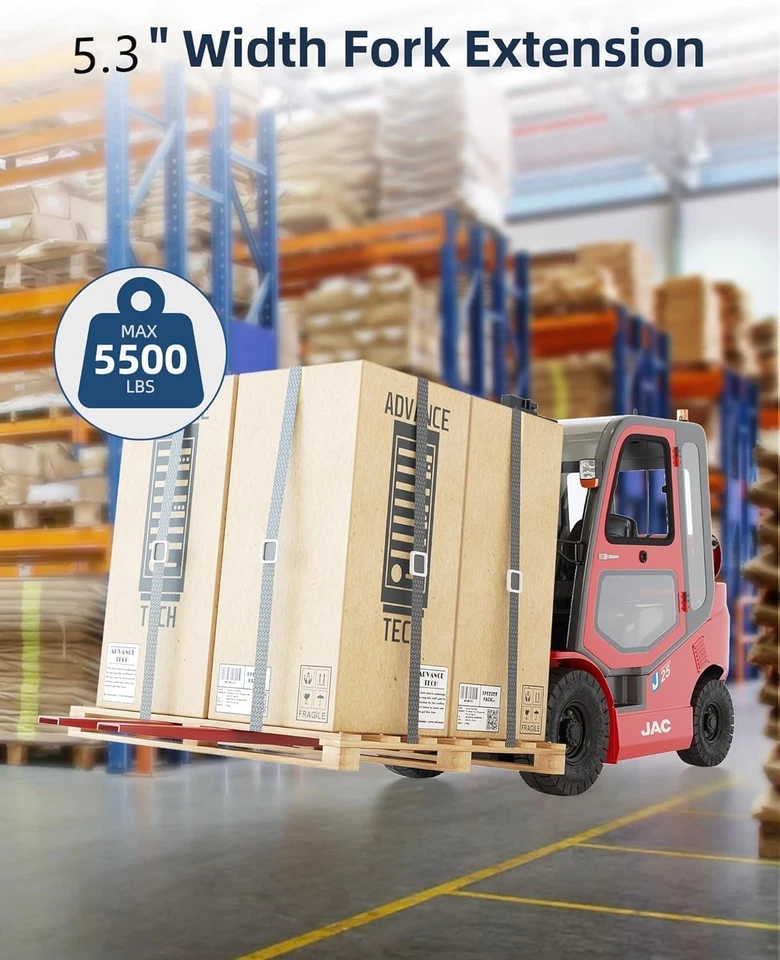 Extensiones de horquilla de paleta de alta resistencia 2 piezas Extensiones de horquilla Foto 3 de 4