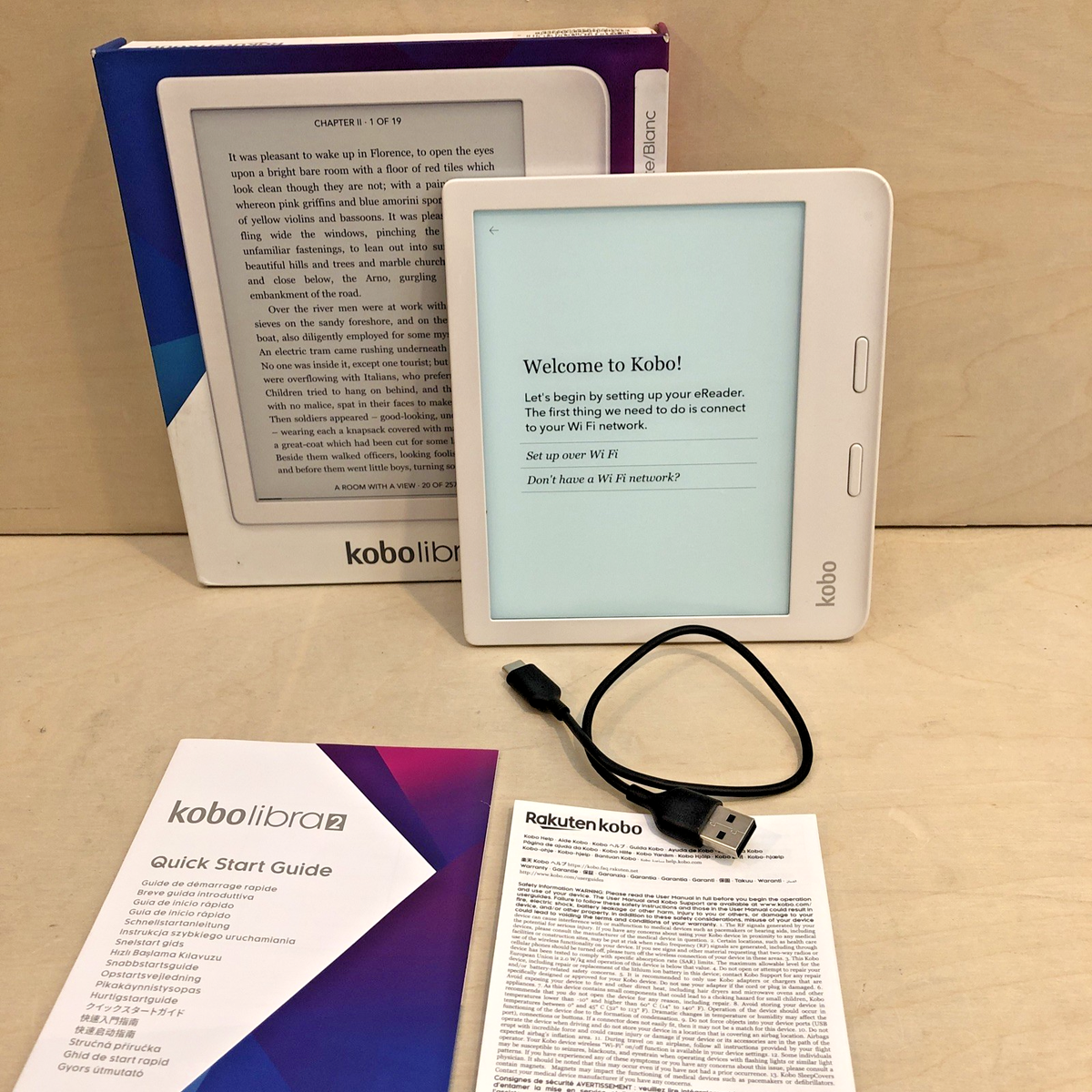 Kobo Libra 2 32 GB WiFi 7 inch eBook Reader - White for sale