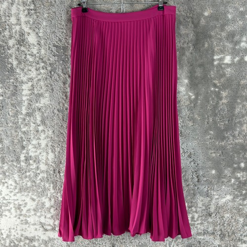 Boden Size 8 Pleated Maxi A Line Pink Purple Skirt Zip Casual - Picture 1 of 8