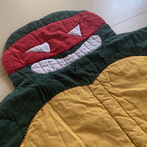 Manta de regazo colcha vintage años 90 hecha a mano TMNT Raphael Turtle niños - Imagen 3 de 8