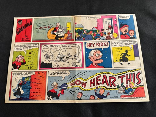 #H04 Oma von Charles Kuhn Konvolut 11 Sonntag halbseitige Comicstrips 1964 - Bild 9 von 11