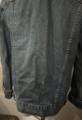 Levi’s 57511 Denim Jacket Sz M Blue Trucker Button Front Flap Pocket Jean Coat - Picture 10 of 19