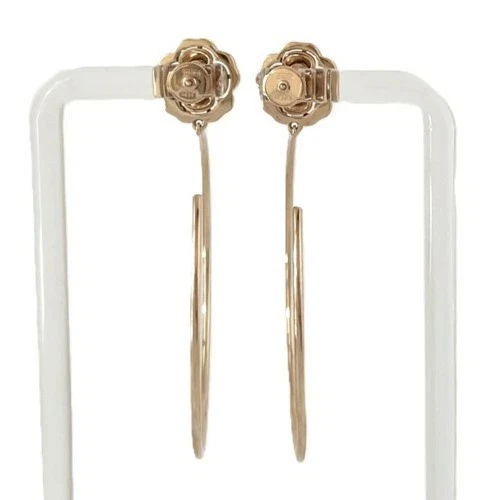 Aretes Chanel Camelia Diamante Oro Rosa 18K con Caja Original Foto 2 de 4
