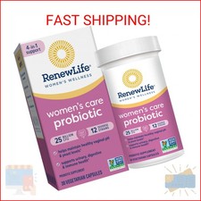 Renew Life Women's Probiotic Capsules, Supports pH Balance for Women, Vaginal, U