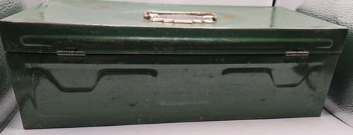 Vintage Union Utility Chest Union Steel Metal Tool Tackle Cash Box - Picture 5 of 10