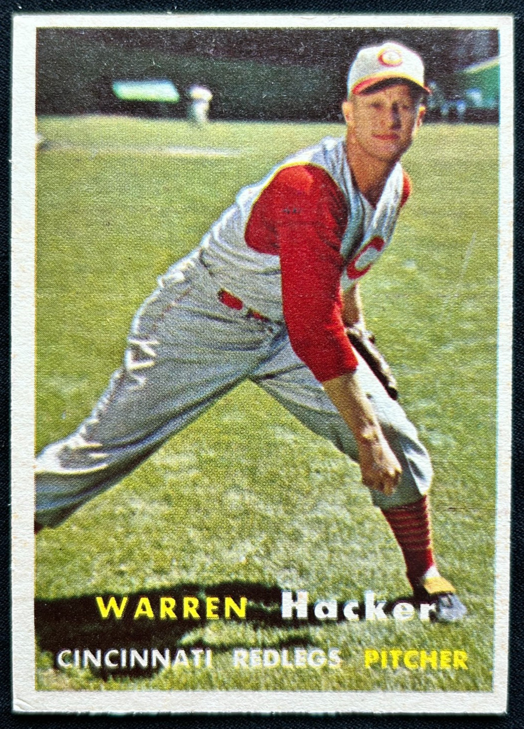 1957 Topps #370 WARREN HACKER Cincinnati Redlegs MLB baseball card EX+