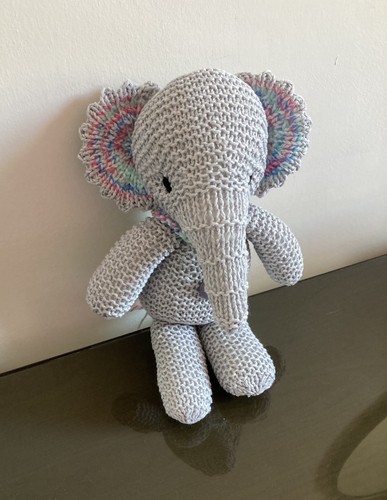 Hand Knitted Soft Toy Elephant π Homemade - Cute n Cuddly