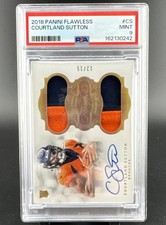 2018 Panini Flawless Rookie Dual Patch Autographs Courtland Sutton Rcd-cs 1215