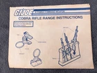 Vintage 1985 GI Joe Cobra Rifle Range Instructions Blueprint Sheet Hasbro Origin