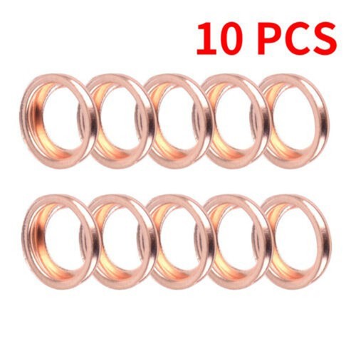 Pack of Ten Metal Oil Washers Compatible with Various For Nissan Models - Picture 3 of 8