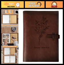 Genuine Leather 4x6 Photo Album for 300 Photos, Writing Space 30 Papers, Scrap