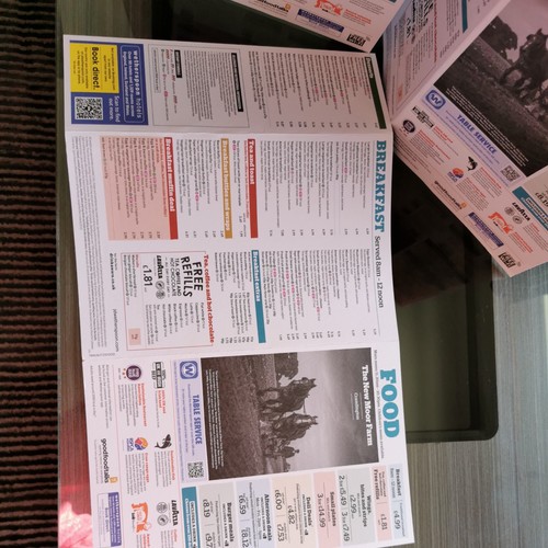 WETHERSPOON,  CRAMLINGTON, THE NEW MOOR FARM menu card - Picture 2 of 11