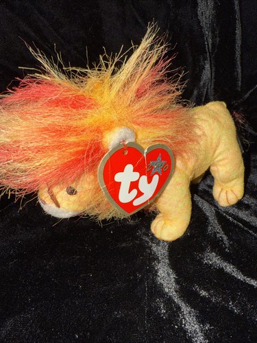 TY Beanie Baby - BUSHY the Lion (7 inch)  Stuffed Animal Toy With Tag