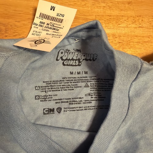 Powerpuff Mädchen T Shirt Unisex M Mittelblau Neu Mit Etikett - Bild 4 von 4