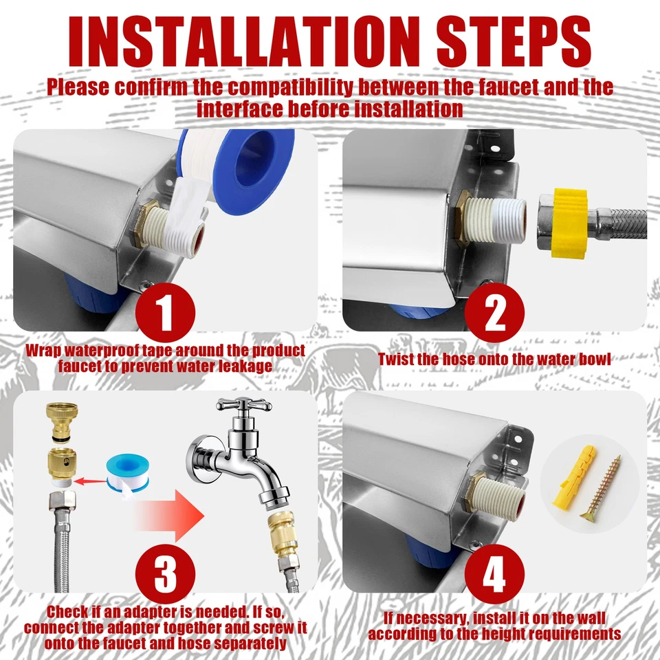 Dispensador automático de agua para perros 2 galones 304 acero inoxidable cuenco de agua para perros  Foto 3 de 4