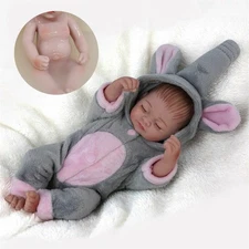 Full Body Soft Vinyl Silicone Reborn Baby Dolls Bath Realistic Newborn Girl Doll
