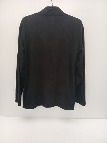 Reebok  XL Full Zip Black Fleece Long Sleeve Front Pockets Logo P2P 24" Lgth 30" - Picture 5 of 15