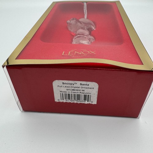 Lenox Peanuts Voll Bleikristall Santa Snoopy Weihnachtsschmuck - Bild 20 von 20