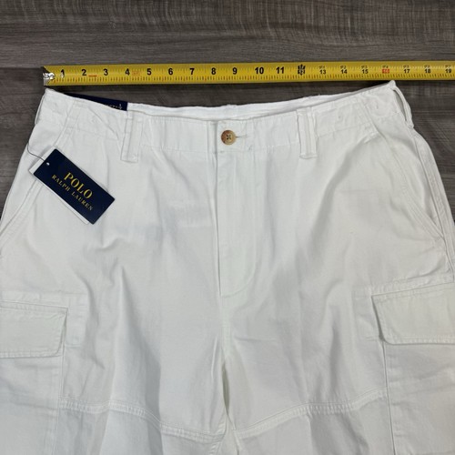 Polo Ralph Lauren Men’s Relaxed Fit 10" Cargo Shorts White Size 32 NWT - Picture 3 of 8