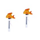 2pcs schwimmende Schwimmbad Thermometer Cartoon Goldfisch Pool -Thermometer