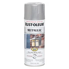 Rust-Oleum 7271830 Metallic Spray Paint, Silver, Metallic, Solvent, 11 Oz