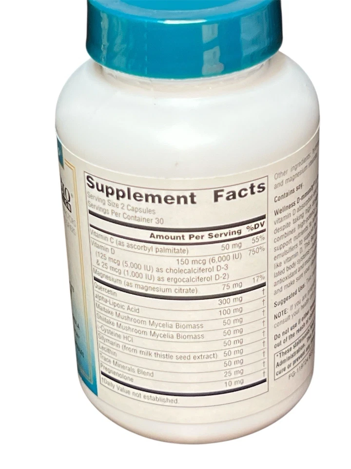 Source Naturals Wellness D-mmunity 60 cápsulas vegetales caducidad 9/26 vitamina D bioalineada Foto 2 de 3