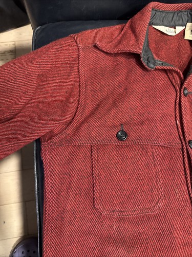 Vintage Woolrich Mackinaw Jacket Mens Large Wool Blend Red Pockets Hunting 103 L - Picture 13 of 24
