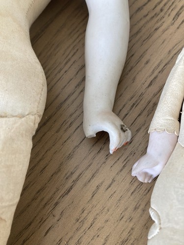 Vintage Puppe Stoff Körper Ersatzteile Reparatur Restaurieren Handwerk Kunst Menge 4 - Bild 8 von 9