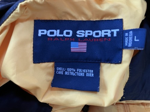 Vintage Ralph Lauren Polo Sport Windbreaker Yellow Men’s Large Back Pocket - Bild 3 von 5