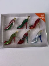 Kurt S. Adler Medallion Collection "If The Shoe Fits...Buy Them All" Set Of 6
