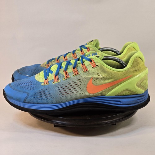 Nike Lunarglide Scarpe Uomo Taglia 12 Blu Verde Arancione Sneakers Running 551861-991 - Foto 5 di 10