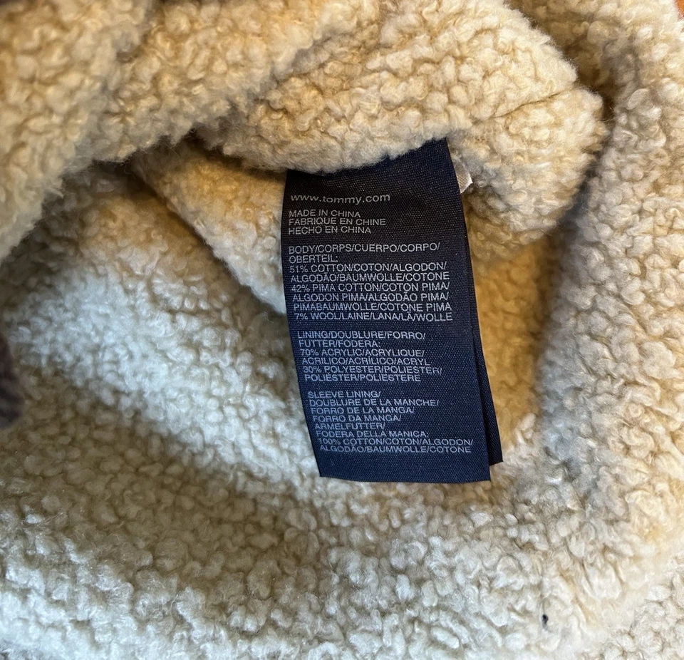 Tommy Hilfiger Men's Fleece Lined Button Up Shacket Brown Size XL Long Sleeve - Image 3 of 4