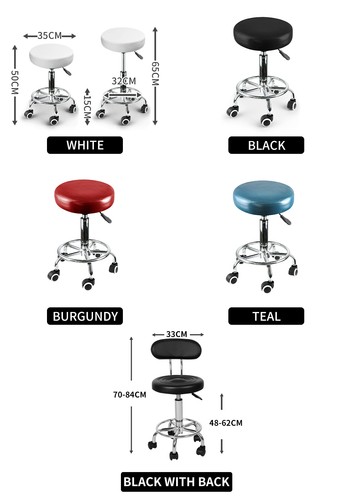 Levede Bar Stools Swivel Salon Stool Barber Hair Dress Chairs Footrest Bracket - Picture 3 of 54