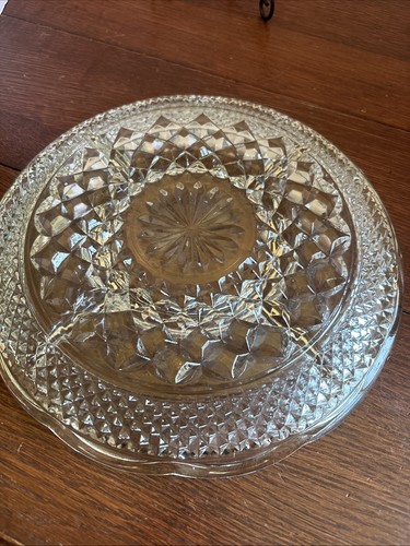 Vintage Anchor Hocking Wexford Crystal 11" Divided Dish 5 Section Relish Serving - Picture 6 of 6