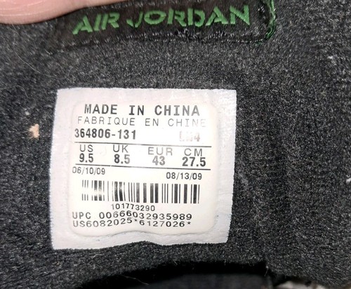 NIKE AIR JORDAN Sixty Plus 'Celtics' 2009 talla para hombre talla 9,5 blanco con verde - Imagen 9 de 20