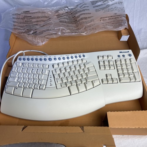 Microsoft Natural Keyboard Pro Ergonomic Vintage Split Keyboard USB & PS-2 EUC - Picture 3 of 7